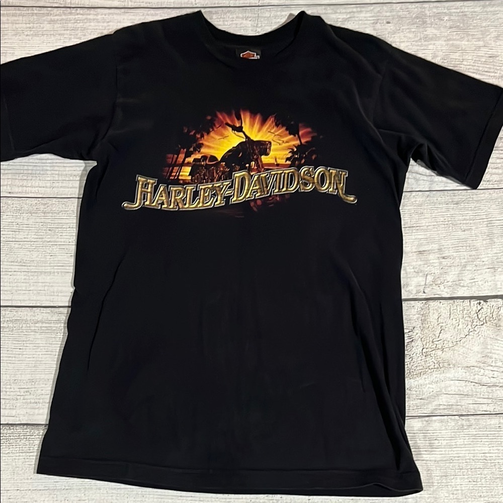 Vintage Harley Davidson Orlando Florida USA Made Crewneck Tshirt Size Medium